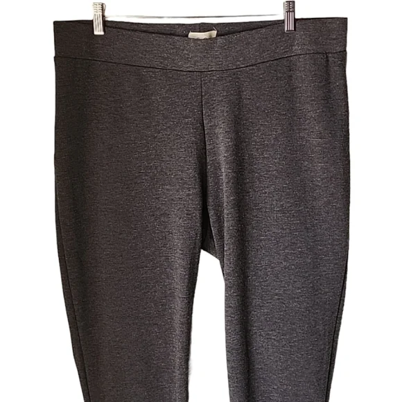 PER SE NORDSTROM Gray Skinny Ankle Knit Pants 1X Plus Pull On Tapered Slim Fit - Picture 5 of 11